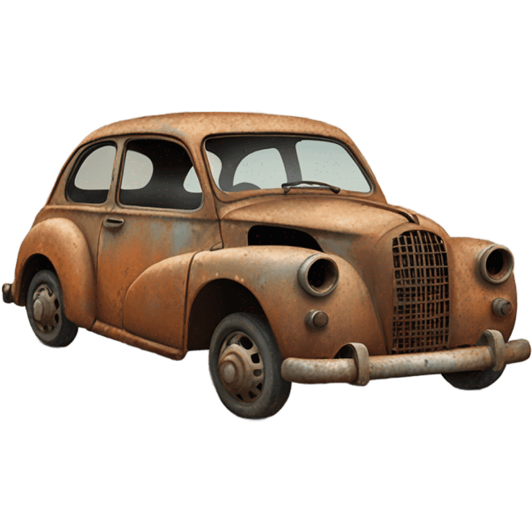 Small rusty car emoji