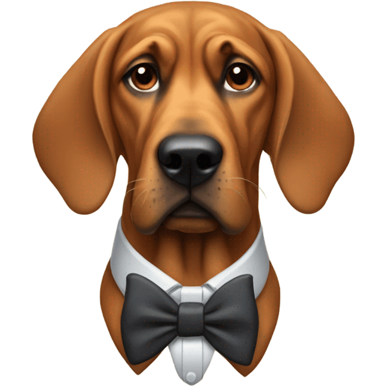 Bloodhound with a bow tie  emoji