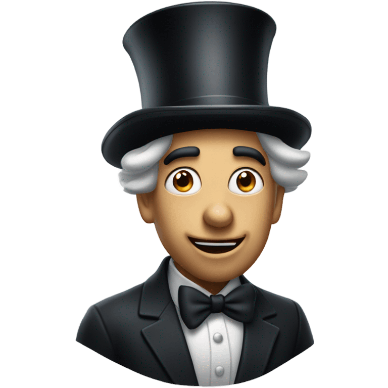 Fart with a top hat emoji