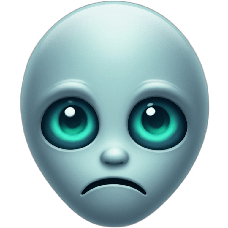 sad alien emoji