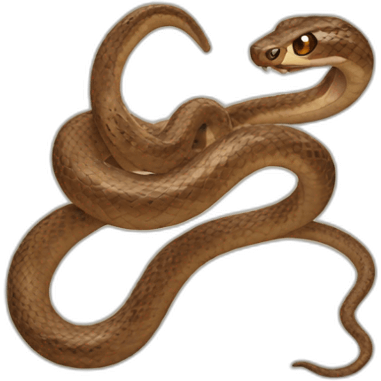 Angry brown  snake emoji