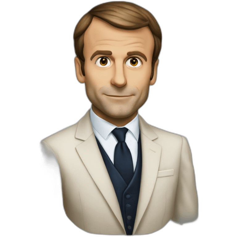 Emanuel macron qui fait un doit emoji