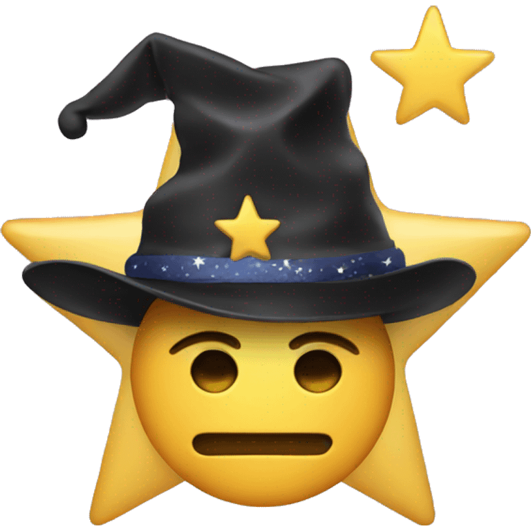 Star with a hat emoji