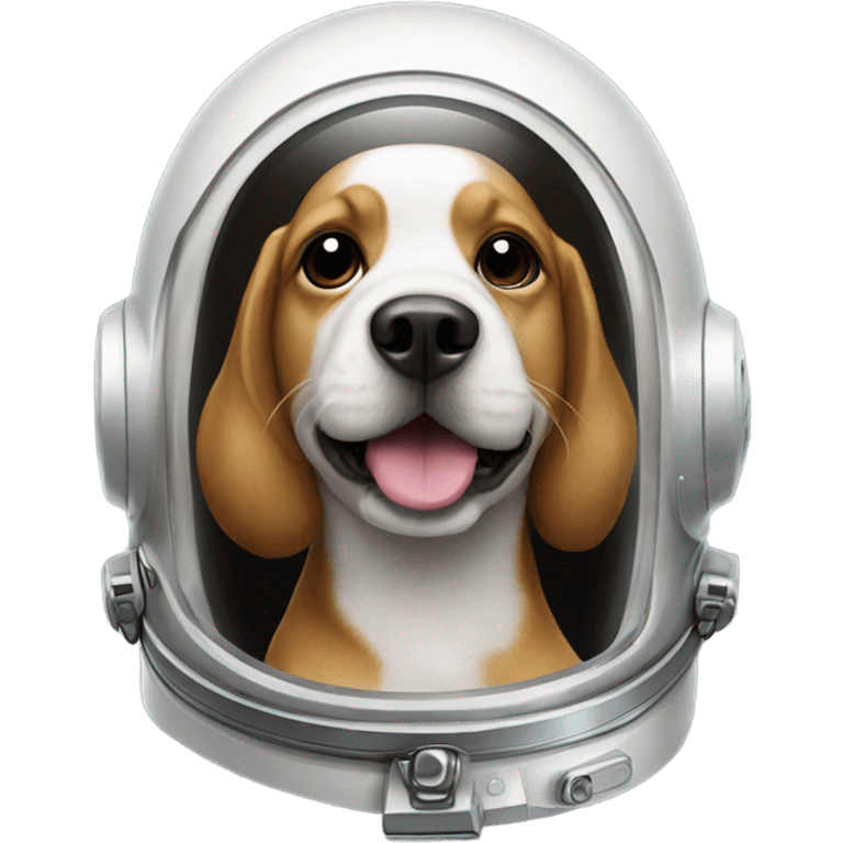 a dog wearing an astronaut helmet  emoji