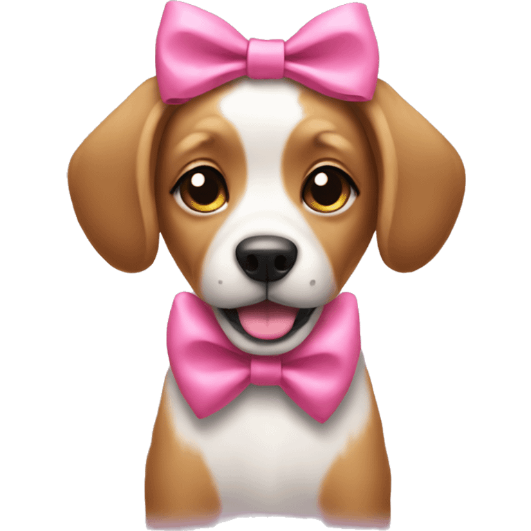 dog with a pink bow emoji