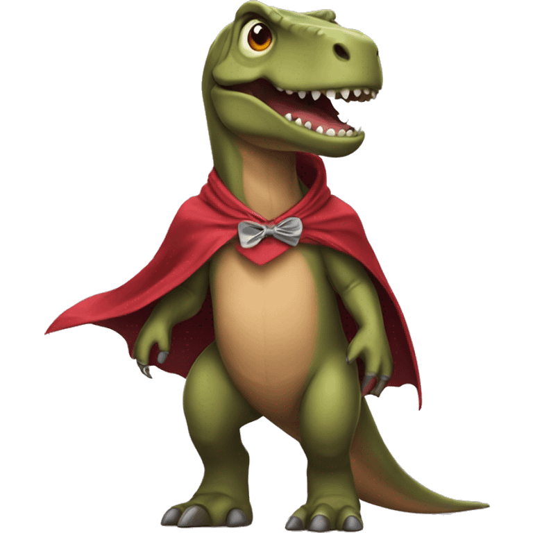 Trex wearing a cape emoji