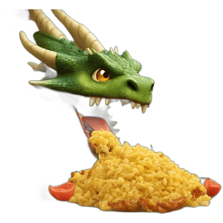 Dragon qui mange un dragon emoji