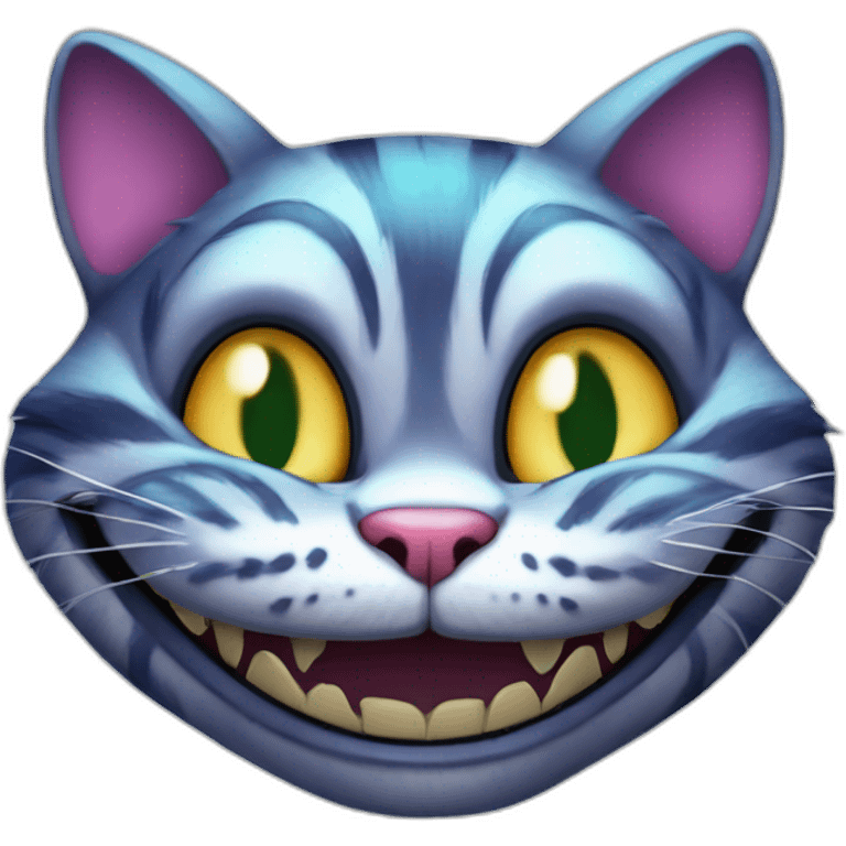 Cheshire Cat with camera canon emoji