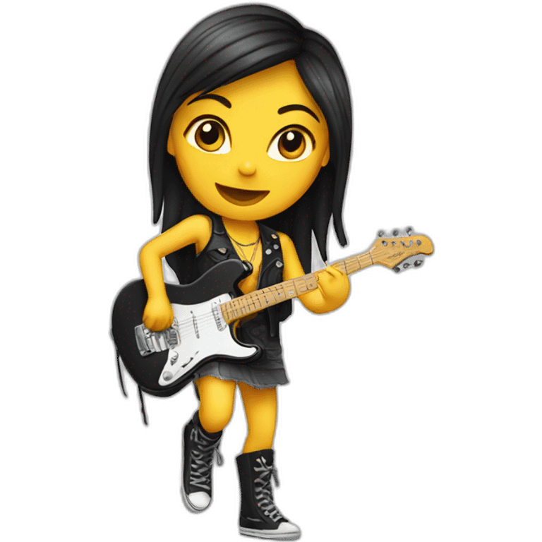 A rocker dancing girl emoji