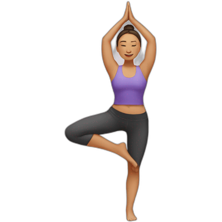 Yoga avec un haut de foe emoji