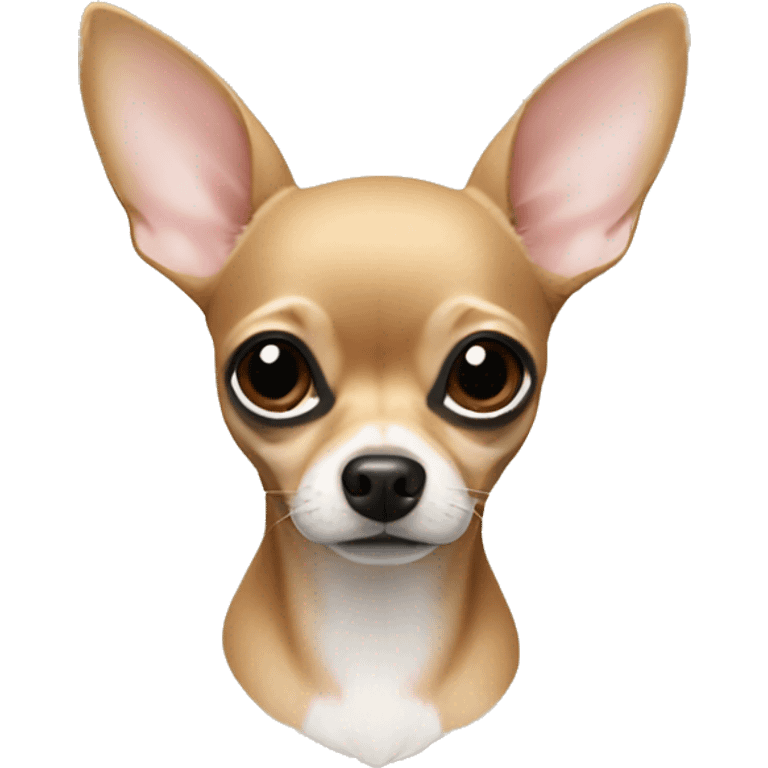 Make a deer head chihuahua in color fawn emoji