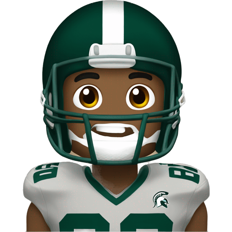 Michigan State University Football player  emoji