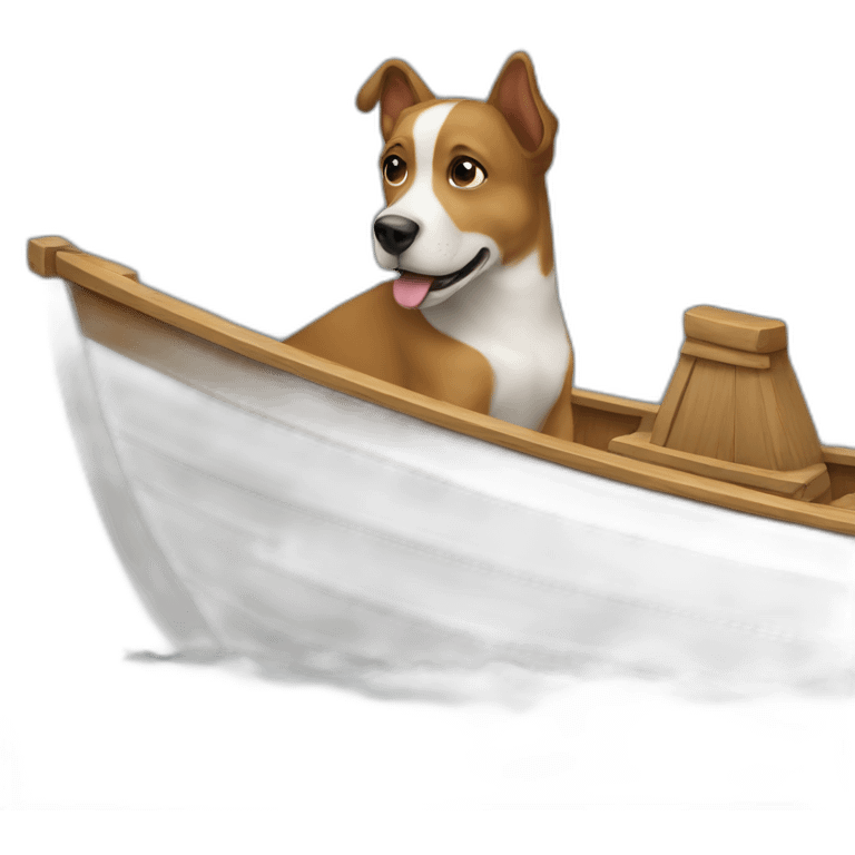 Dog boat emoji