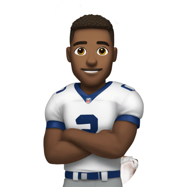 Make a football player with a pet hamster emoji