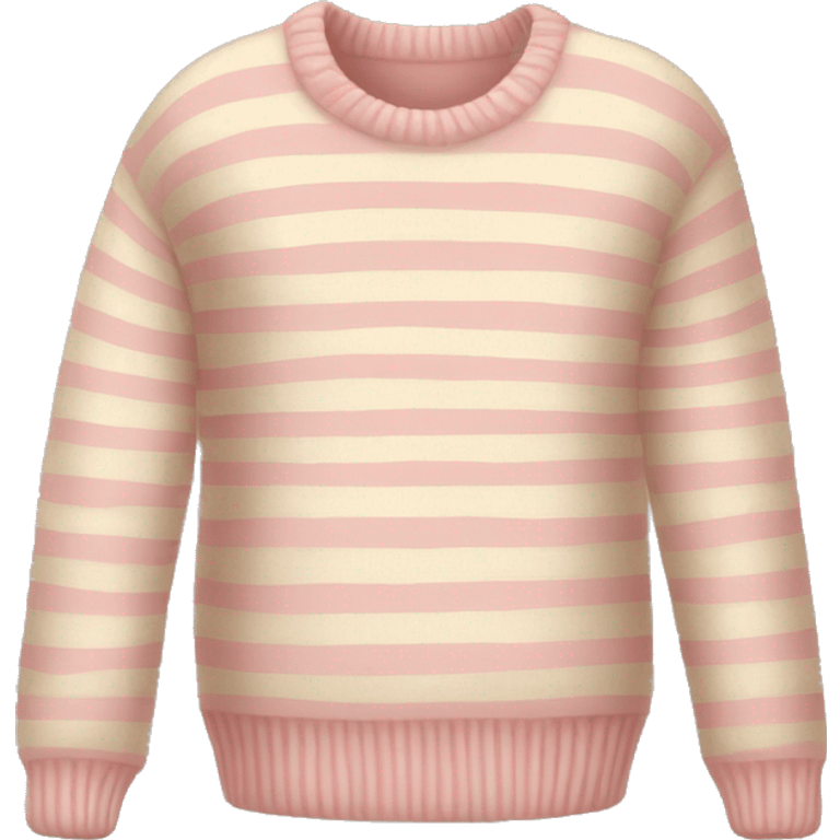 Light pink and beige striped sweater emoji