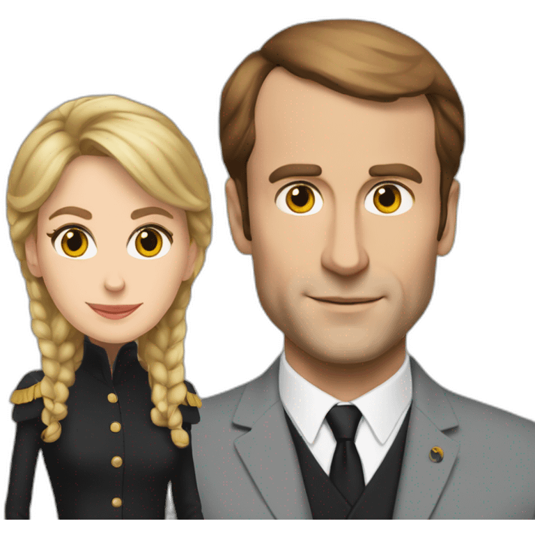 Macron et Brigitte emoji