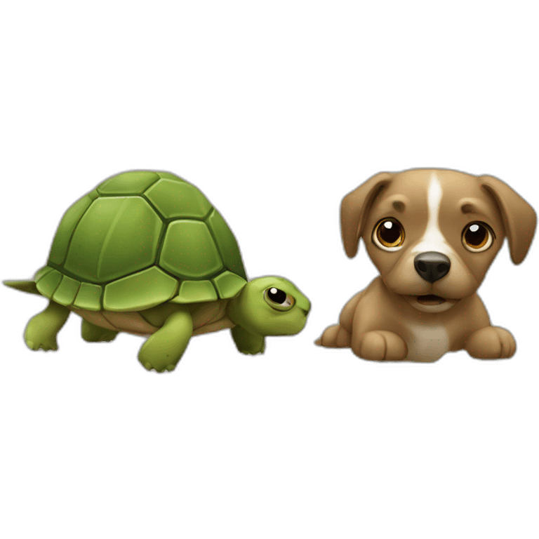 Tortue et chien emoji