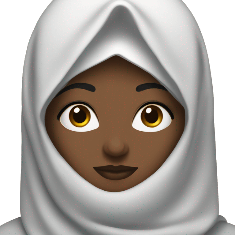 Woman in niqab eyebrows covered  emoji