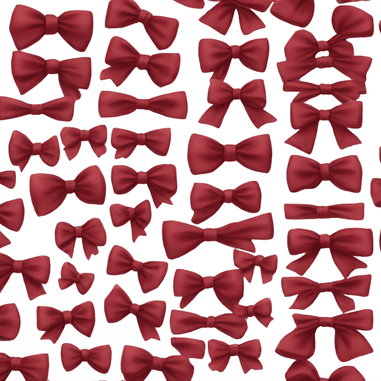 Red burgundy bows emoji