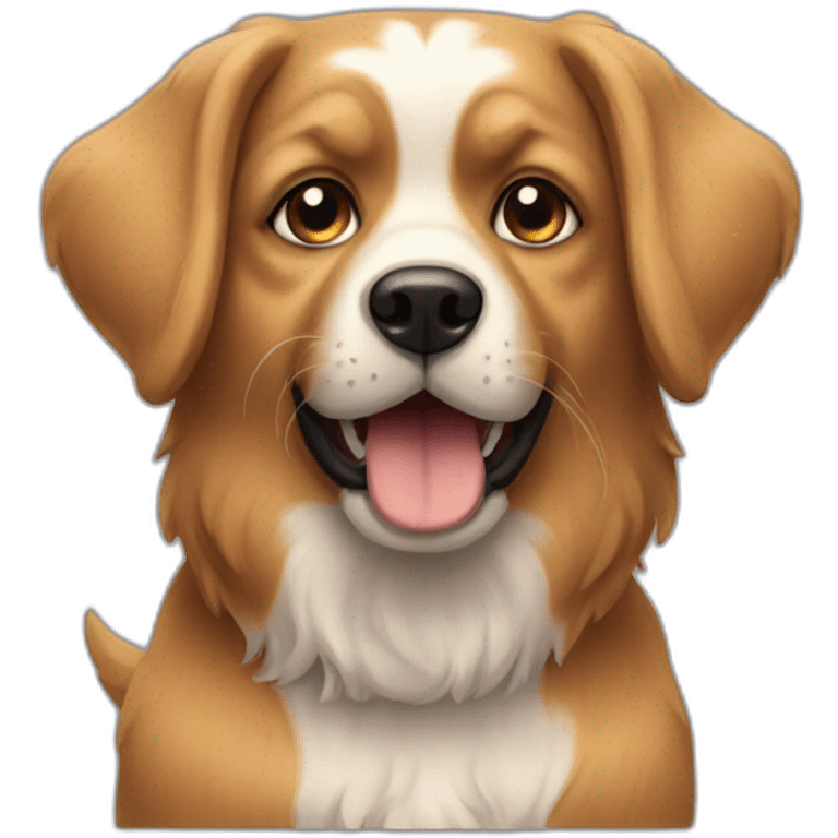 Chien sur chat emoji