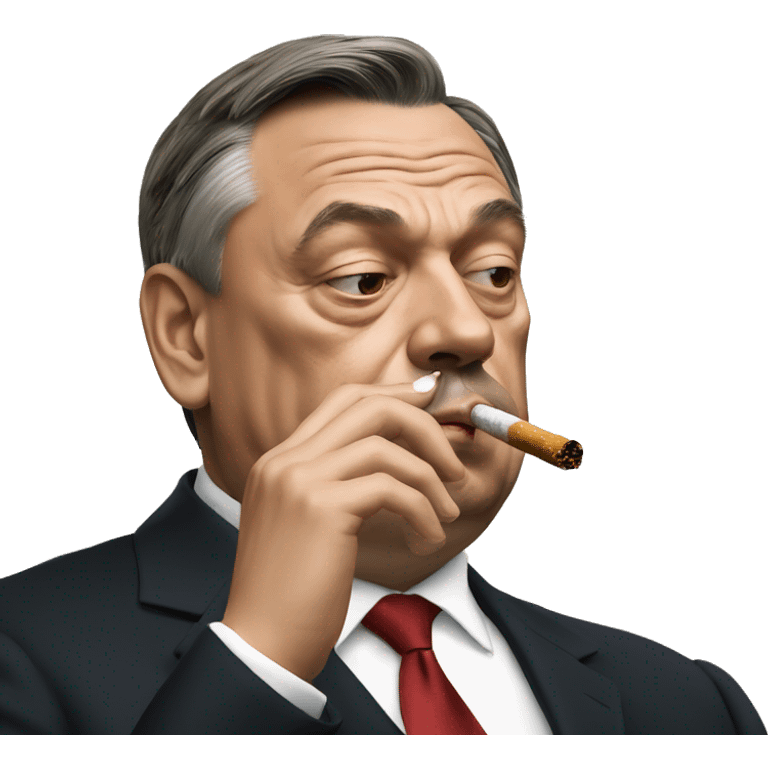 Viktor Orbán smokes cigarette emoji