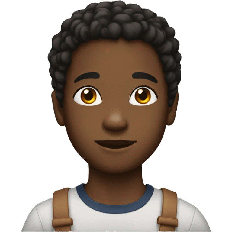 A 10 year old black boy emoji