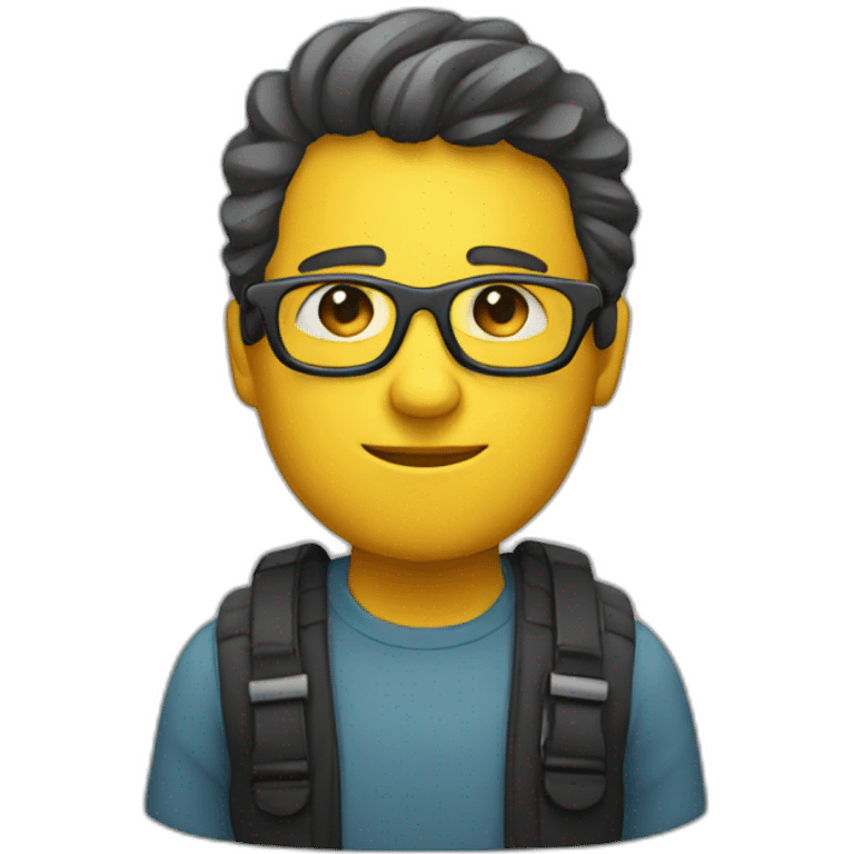 Developer, music, glasses, calm emoji