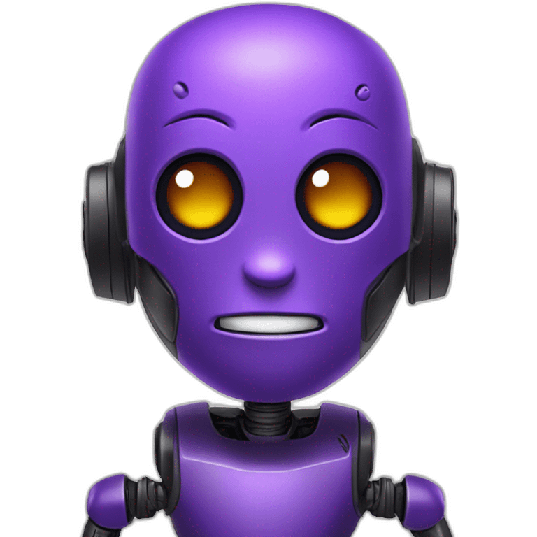 Noisy boy robot purple emoji