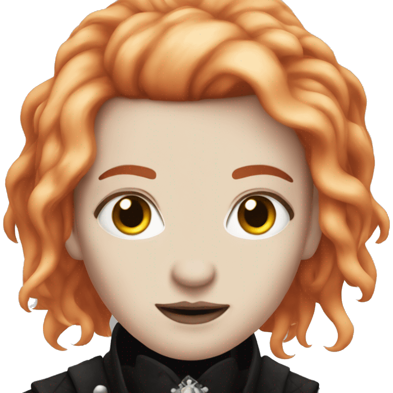 fiery-haired pale-skin goth emoji