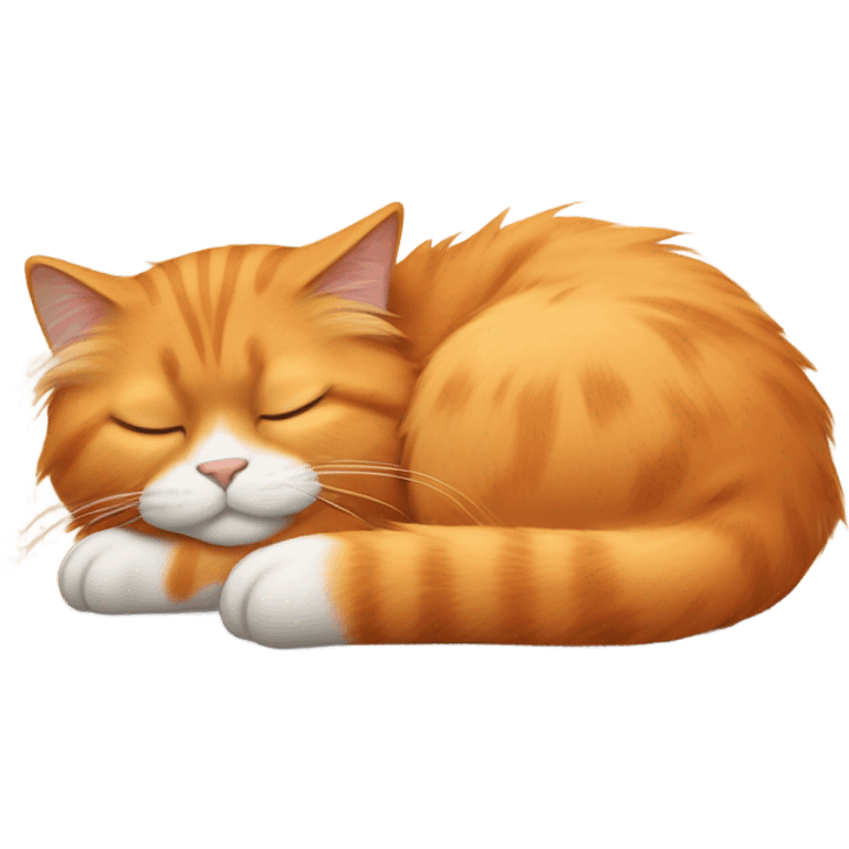 Sleeping orange cat emoji