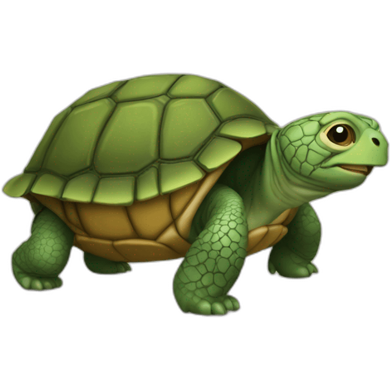 Tortue sur un singe emoji