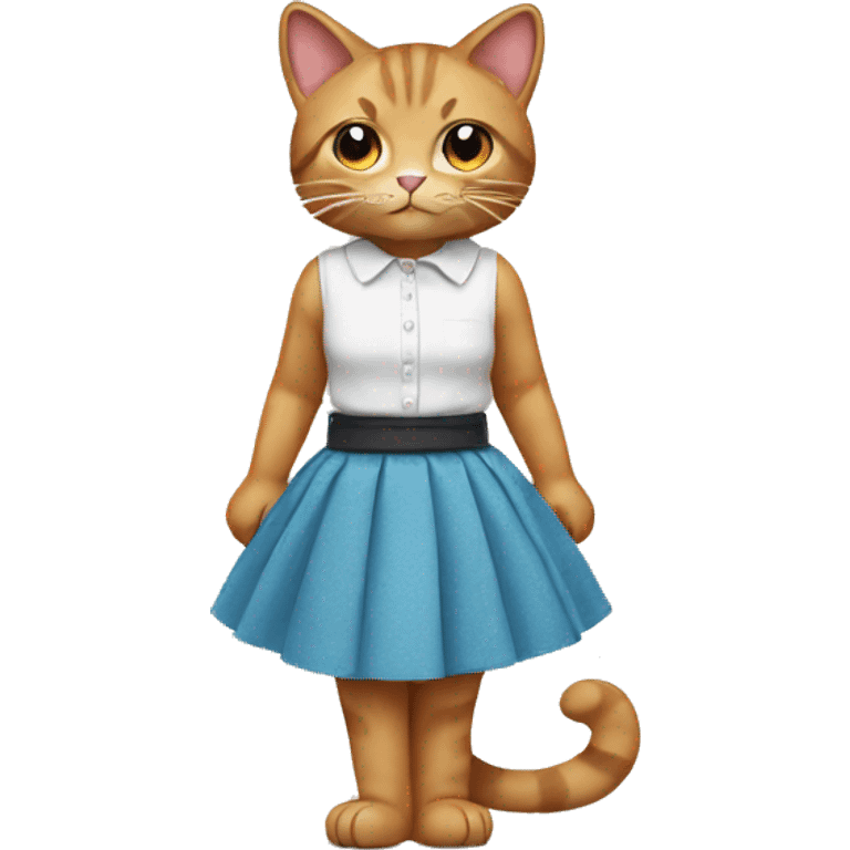 cat wearing a skirt  emoji