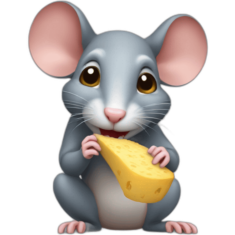 Rat eating emoji