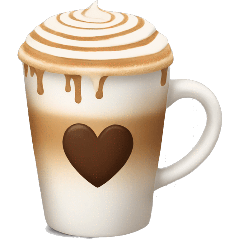 cappucino heart emoji emoji