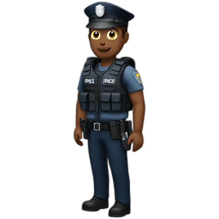 police officer with a tactical vest emoji