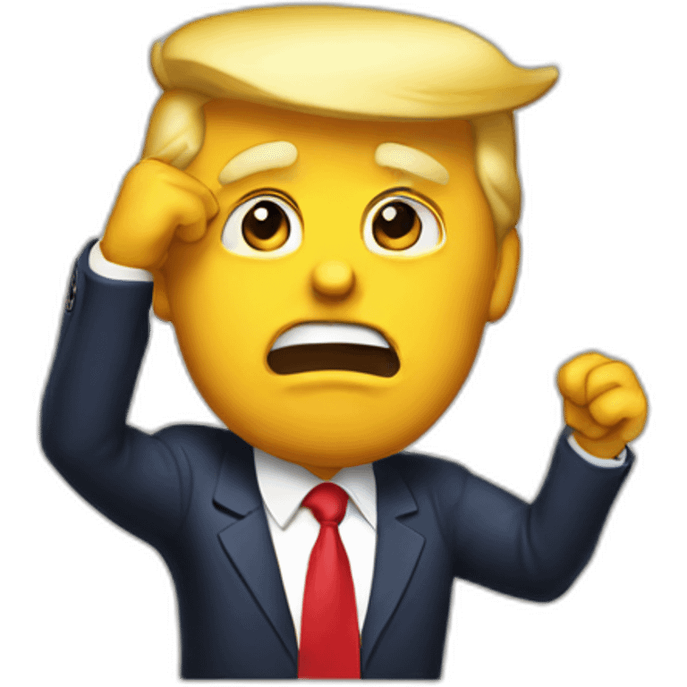 donald trump throw up emoji