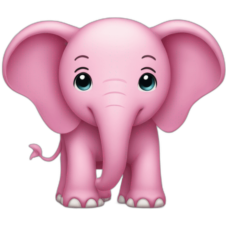 Pink elephant emoji