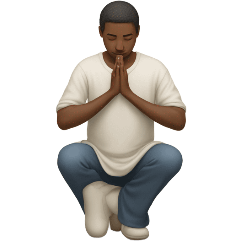 A man kneeling to pray emoji