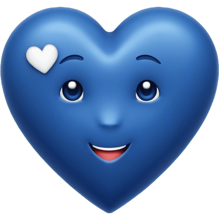 Dark blue heart with the words Hi handsome in the middle  emoji