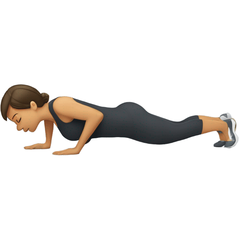 woman doing pushups emoji