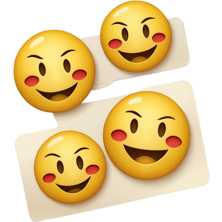 feedback/voucher like a note make it black and gold 3 smiles, angry,happy,okei, another one, make it happy emoji