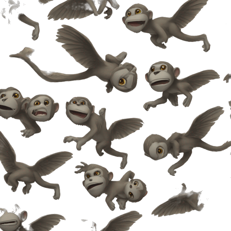 A flying monkey  emoji