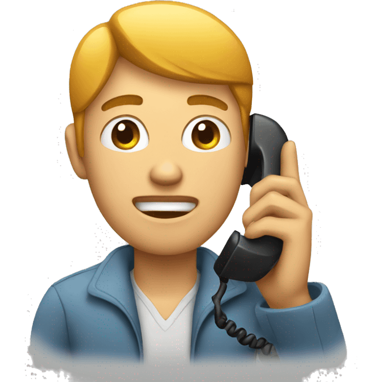 A person calling with phone emoji