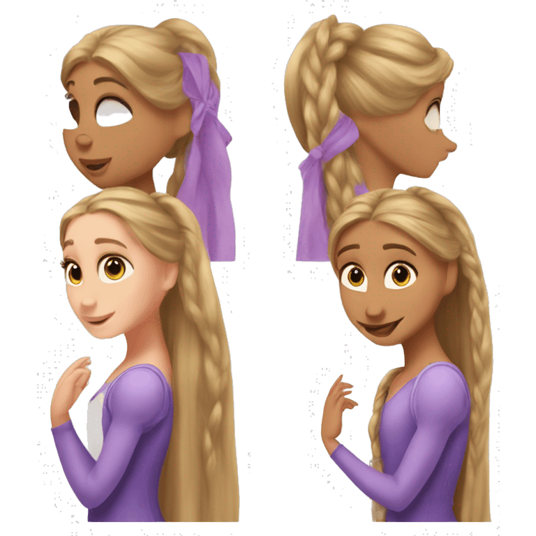 rapunzel with ariana grande face emoji