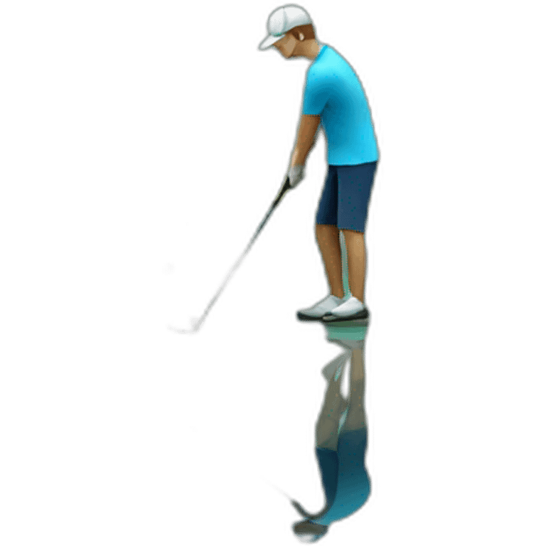 Golfer in a lake emoji