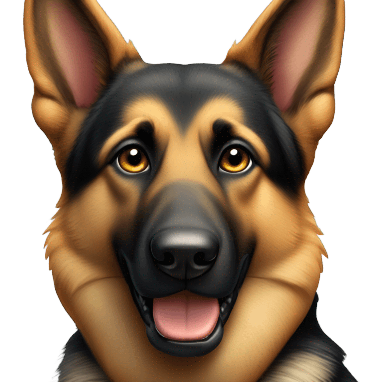 german shepard dog portrait emoji