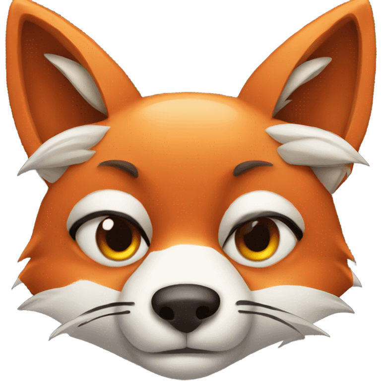 fox doing a frown emoji