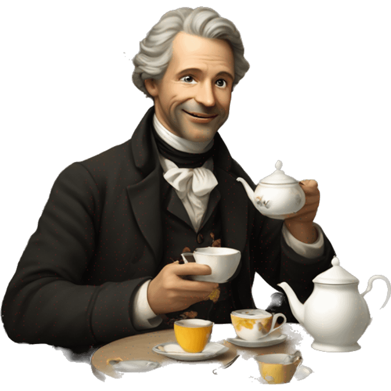 austrian painter enjoying tea emoji