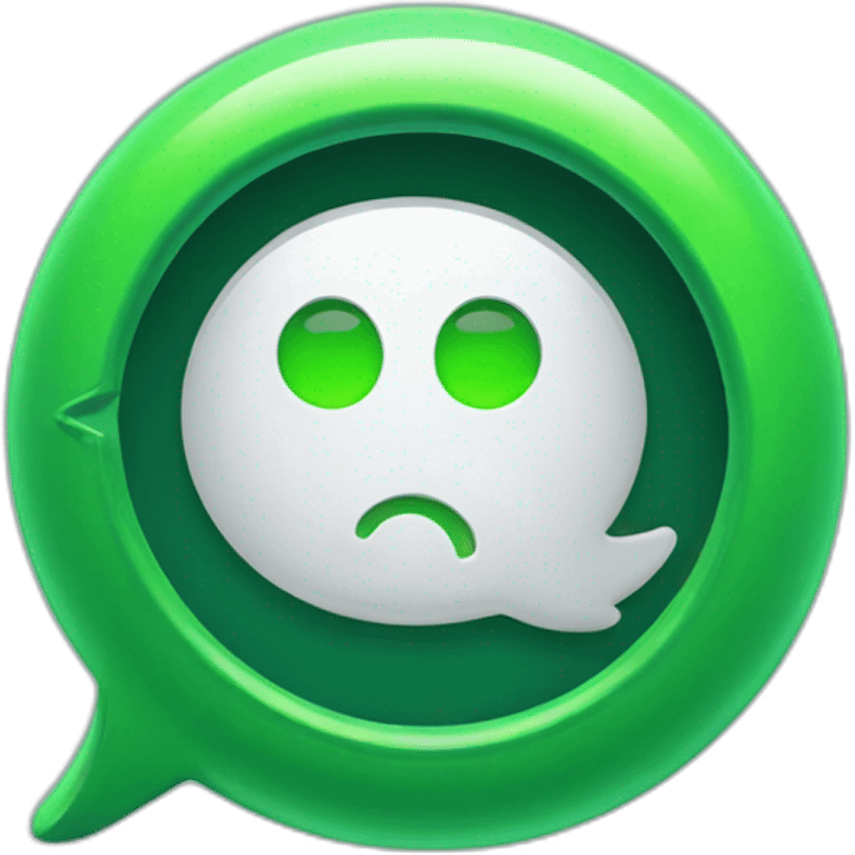 green portal with chat bubble inside emoji