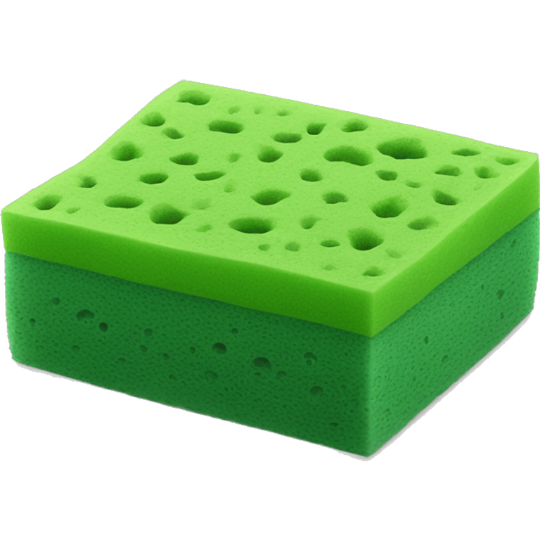 green flat square dish sponge emoji